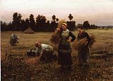 Daniel Ridgway Knight Famous Paintings - Knight The Harvesters